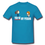 Cotton T Shirt for Men You Are My Person Cool Crew Neck Short Sleeves Tees