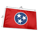 Fly Breeze 3 X 5 Ft Flag Tennessee Flag Polyester Brass Grommet Canvas Header for Outside Garden