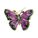 Women Crystal Brooch Pins Rhinestones Brooches Butterfly Breastpin with Boxes