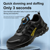 Steel Toe Sneakers for Men, Indestructible Work Shoes Slip-Resistant Safety Puncture Proof Industrial Coustruction