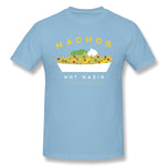 Mens Novelty T-Shirt Nachos Not Nazis Comfortable Crew Neck Short Sleeves Blouse Tops