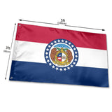 Fly Breeze 3 X 5 Ft Flag Missouri Flag Polyester Brass Grommet Canvas Header for House Decorations