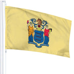 Fly Breeze 3 X 5 Ft Flag New Jersey Flag Polyester Double Stitched Brass Grommets for Indoor Outdoor