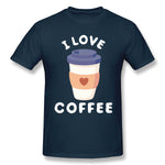 Men's Graphic T Shirt Great I Love Coffee Cute New Comfortable O-Neck Short Sleeves Tee