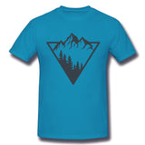 Men's Graphic T Shirt Mountain Breathable Crew Neck Short Sleeves Tee