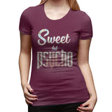 Women’s T-shirt Sweet But Psycho Soft Round Neck Short Sleeve Tops