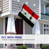 Fly Breeze 3 X 5 Ft Flag Syria Flag Polyester Double Stitch Banner for House Decorations