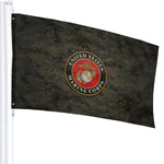 Fly Breeze 3 X 5 Ft Flag USMC Polyester Brass Grommet Canvas Header for Home