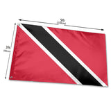 Fly Breeze 3 X 5 Ft Flag National Flag Of Trinidad And Tobago Polyester Durable Nylon for Indoor Outdoor