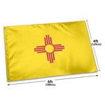 Fly Breeze 4 X 6 Ft Polyester Flag New Mexico Flag Double Stitched Brass Grommets Indoor Outdoor