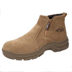 Composite Toe Work Boots for Men, Waterproof Safety Boots Slip Resistant Anti-Smash and Anti-Puncture Safety Work Shoes