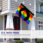 Fly Breeze 4 X 6 Ft Polyester Flag Rainbow Pride Flag UV Fade Resistant Home