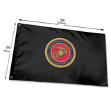 Fly Breeze 3 X 5 Ft Flag Seal USMC Polyester Double Stitched Brass Grommets for Party