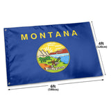 Fly Breeze 4 X 6 Ft Polyester Flag Montana Flag Brass Grommet Canvas Header Indoor Outdoor