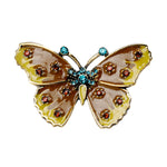 Women Crystal Brooch Pins Rhinestones Brooches Butterfly Breastpin with Boxes