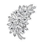 Rhinestone Crystal Feather Women Brooch Pins DIY Wedding Bouquet Brooches