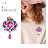 Premium Quality Brooches Women Ladies Personality Glass Rhinestone Brooch Pin for Clothes Bag Hat Scarves Shawl Clip