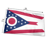 Fly Breeze 3 X 5 Ft Flag Ohio Flag Polyester Double Stitched Brass Grommets for House Decorations