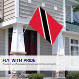 Fly Breeze 3 X 5 Ft Flag National Flag Of Trinidad And Tobago Polyester Durable Nylon for Indoor Outdoor