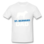 Men's Casual T-shirt Saint Bernard Dad Cool Crew Neck Short Sleeves Shirt