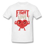 Men's Casual T-shirt Fight For The Things You Love New Comfy Crew Neck Short Sleeves Blouse Tops