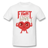 Men's Casual T-shirt Fight For The Things You Love New Comfy Crew Neck Short Sleeves Blouse Tops