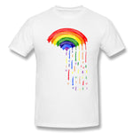 Mens Novelty T-Shirt Love Rainbow Rain Cool O-Neck Short Sleeves Tee