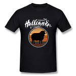 Men's Graphic T Shirt Funny Happy Hallloween Beautiful Sheep Breathable O-Neck Short Sleeves Tees