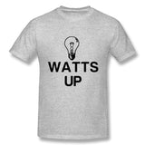 Men's Graphic T Shirt Watts Up Light Bulb Comfortable Round Neck Short Sleeves Tee