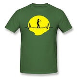 Men's Casual T-shirt Slacklining Heartbeat - Woman Comfy Crew Neck Short Sleeves Blouse Tops