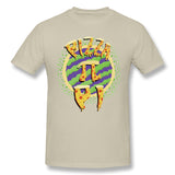 Mens Novelty T-Shirt Pizza Pi Style Crew Neck Short Sleeves Tees