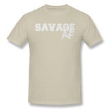 Men's Graphic T Shirt Savage AF Style Round Neck Short Sleeves Tee