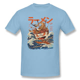 Men's Graphic T Shirt Great Ramen Off Kanagawa Cool Round Neck Short Sleeves Tee