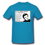 Men's Casual T-shirt Things Rick Astley Will Never Do Cool O-Neck Short Sleeves Shirt