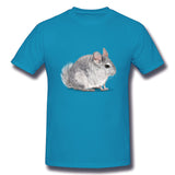 Cotton T Shirt for Men Chinchilla Breathable Round Neck Short Sleeves Tee