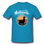 Cotton T Shirt for Men Funny Happy Haloween Beautiful Llama Comfy Crew Neck Short Sleeves Tees