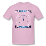 Men's Casual T-shirt Its Ride Oclock Somewhere Comfortable Crew Neck Short Sleeves Tees