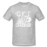 Men's Graphic T Shirt Get Up And Go Workout For Dark Breathable O-Neck Short Sleeves Tees