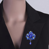 Premium Quality Brooches Women Ladies Personality Glass Rhinestone Brooch Pin for Clothes Bag Hat Scarves Shawl Clip