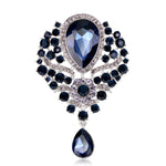 Vintage Wedding Bridal Elegant Brooches Crystal Rhinestone Tear drop Brooch Pin for Women