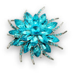 Women's Austrian Crystal Brooch Wedding Flower Leaf Bouquet Brooch