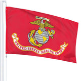 Fly Breeze 3 X 5 Ft Flag Eagle Emblems USMC Polyester Double Stitched Brass Grommets for Home