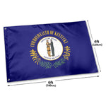 Fly Breeze 4 X 6 Ft Polyester Flag Kentucky Flag Brass Grommet Canvas Header Indoor Outdoor