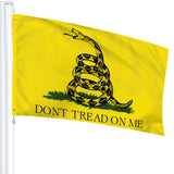 Fly Breeze 3 X 5 Ft Flag Don't Tread On Me Gadsden Flag Polyester Double Stitched Brass Grommets for Indoor Outdoor