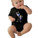 Toddler Climbing Bodysuit Puppet Lurking Cut Graphic Baby Boy Girls Short Sleeves Romper