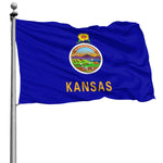 Fly Breeze 4 X 6 Ft Polyester Flag Kansas Flag Double Stitched Brass Grommets Home