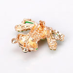 Frog Brooch Pins for Women Men, Enamel Rhinestone Party Valentine Brooch Collar Jewelry Gift