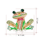 Frog Brooch Pins for Women Men, Enamel Rhinestone Party Valentine Brooch Collar Jewelry Gift