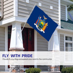 Fly Breeze 3 X 5 Ft Flag New York Flag Polyester Double Stitch Banner for Party