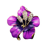 Vintage Women's Austrian Crystal Elegant Flower Brooch Pin Rhinestones Breastpin for Wedding/Banquet/Bouquet